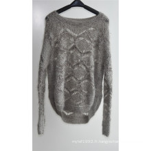 Ladies Winter Fancy Yarn Pull en tricot en tricot